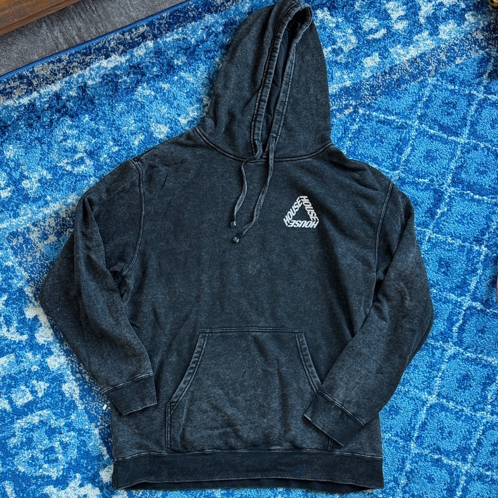 ikendoit studio tri house 3m reflective mineral wash hoodie